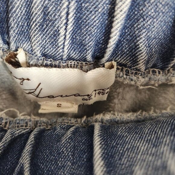 NWT Vintage Havana WASHED‎ DENIM AND FLEECE COMBO JOGGER Size Small - Picture 6 of 15